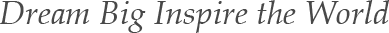 Dream Big Inspire the World